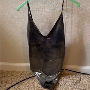 metallic bodysuit